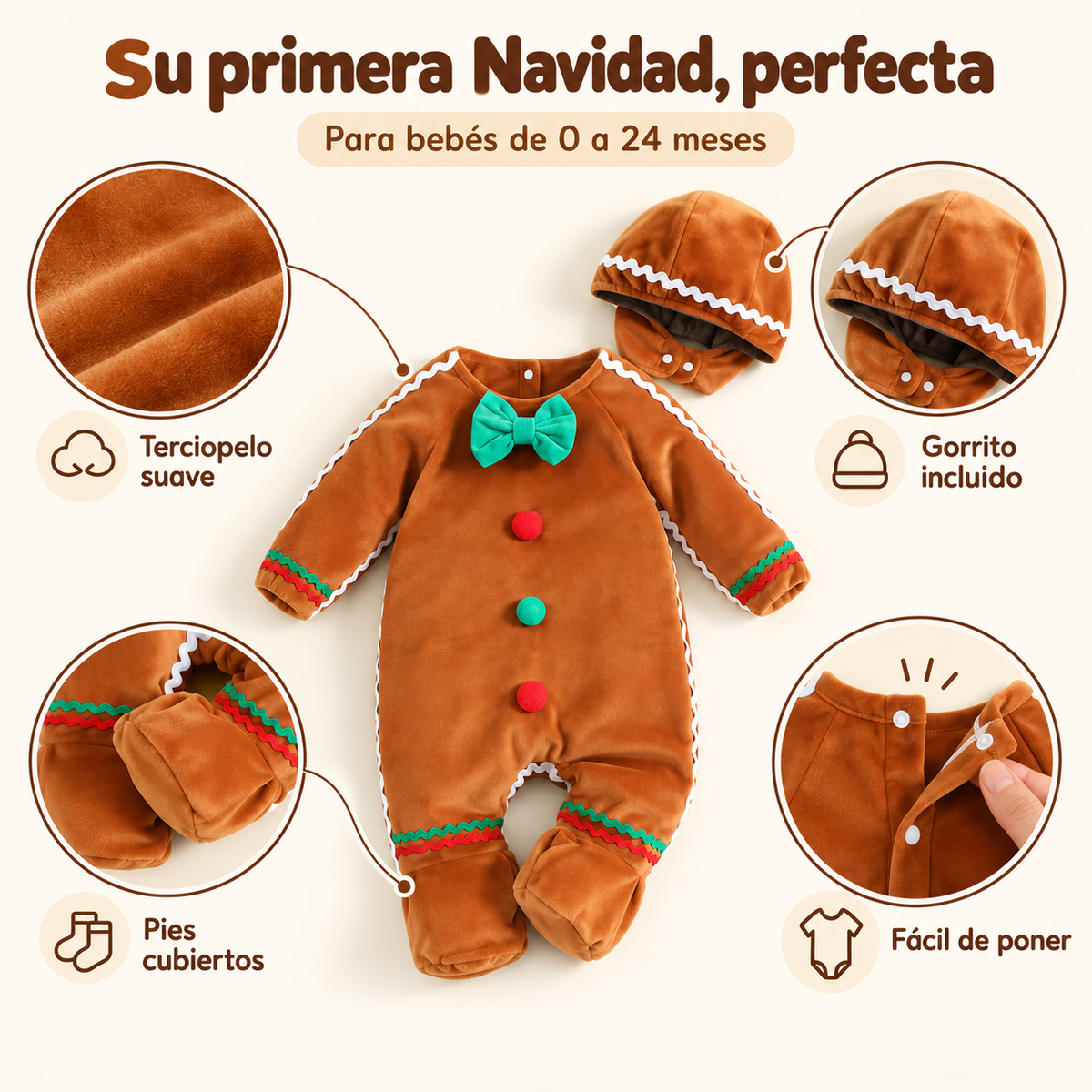 Disfraz Galletita de Jengibre Bebé