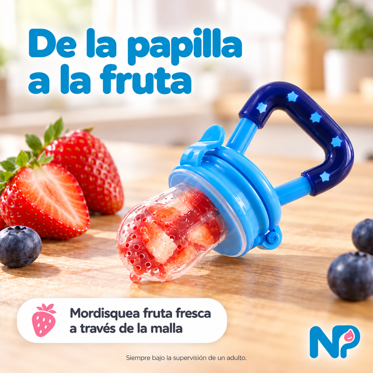 Kit Cuchara Dosificadora 4 en 1 para Papillas y Fruta