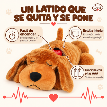 Peluche con latido de corazón - para perros ansiosos y solitarios